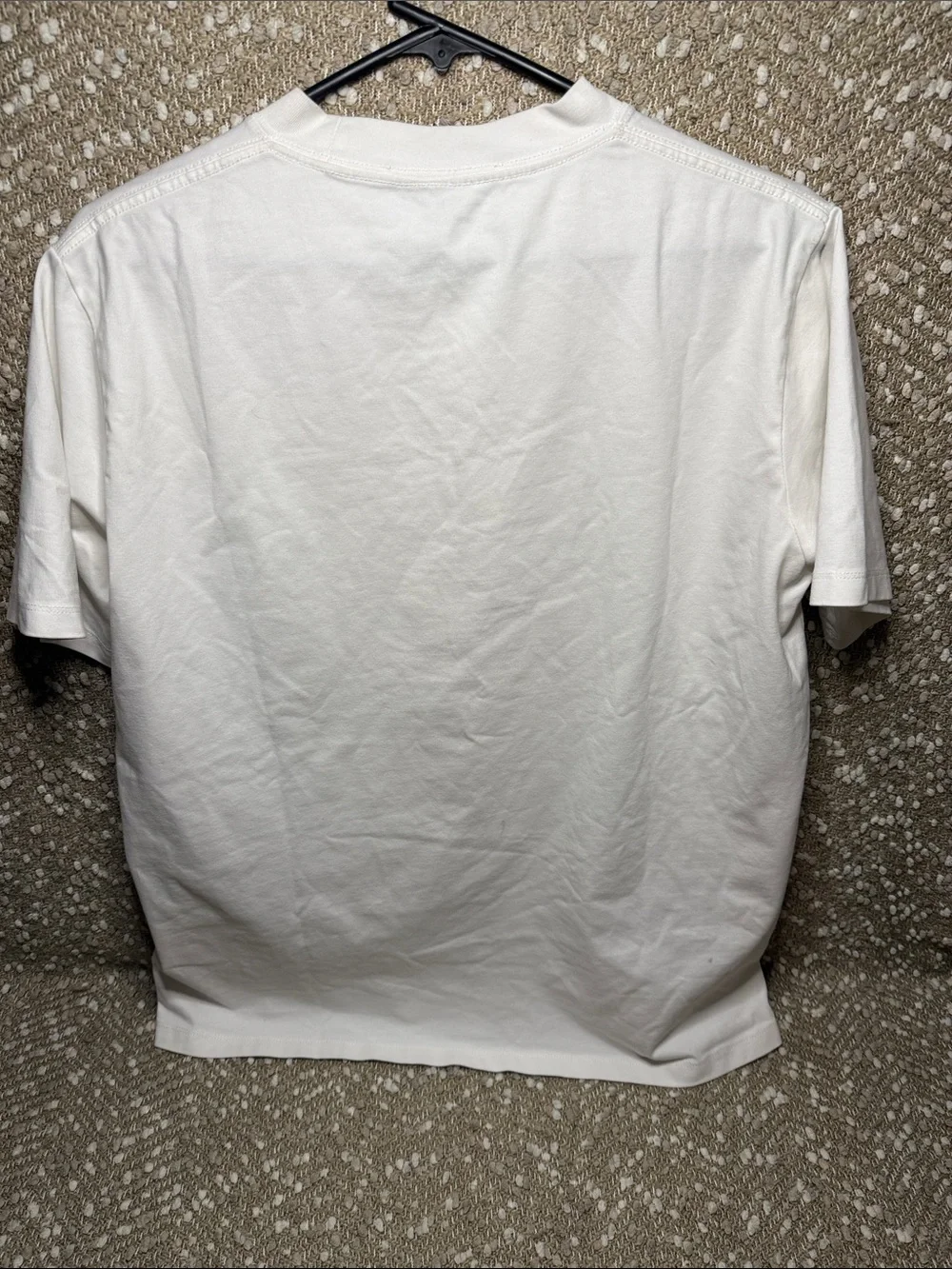 Acne White Short-Sleeve Tee with Yellow Bunny Graphic